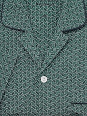 Savile Row Company Green Cotton Paisley Revere Collar Pyjamas Set - Image 2 of 2