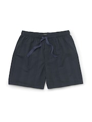 Savile Row Company Blue Cotton Check Pyjama Shorts - Image 1 of 2