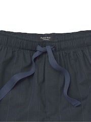 Savile Row Company Blue Cotton Check Pyjama Shorts - Image 2 of 2