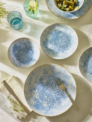 12 Piece Blue Salcombe Speckle Glazed Dinner Set - Image 1 of 5