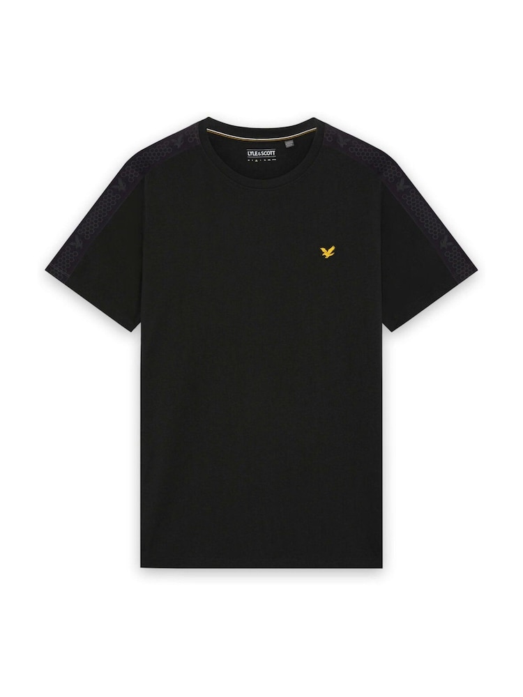 Lyle & Scott Black Padel Taped T-Shirt - Image 1 of 1