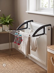metaltex WhiteBlack Radiator Airer Balcony - Image 4 of 6