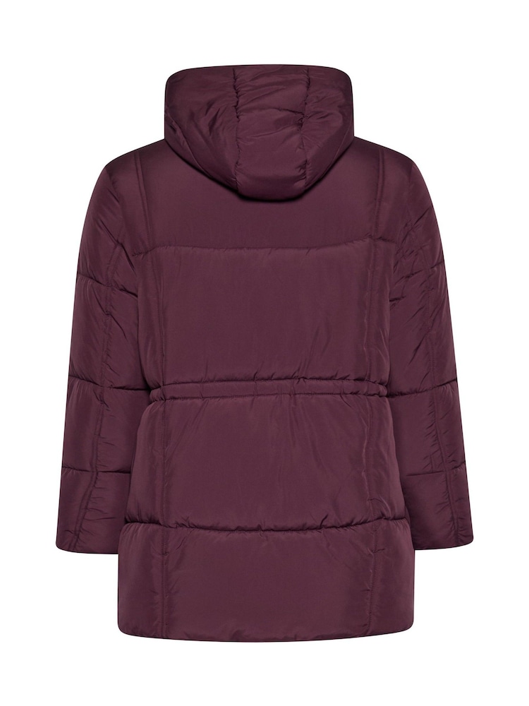 Yours Curve Red Short Padded Jacket - Image 7 of 7