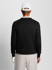 Lyle & Scott Black Golf V-Neck Pullover Jumper - Image 2 of 6