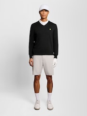 Lyle & Scott Black Golf V-Neck Pullover Jumper - Image 4 of 6