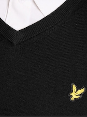 Lyle & Scott Black Golf V-Neck Pullover Jumper - Image 6 of 6