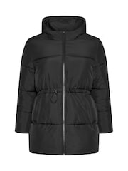 Yours Curve Black Short Padded Jacket - Image 6 of 7