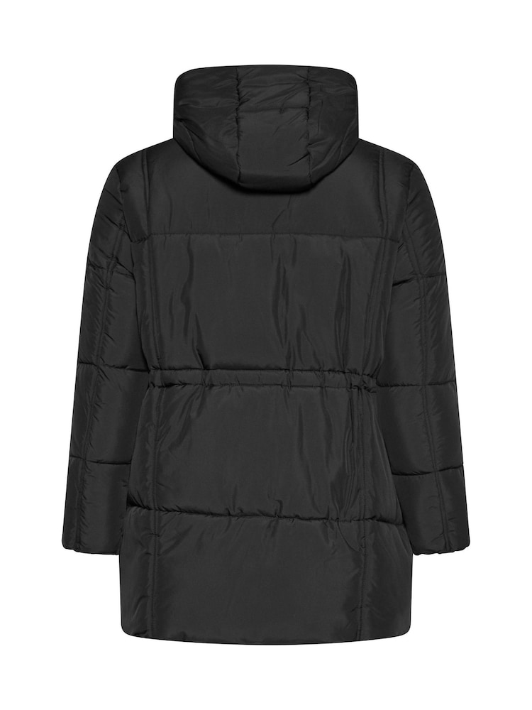 Yours Curve Black Short Padded Jacket - Image 7 of 7
