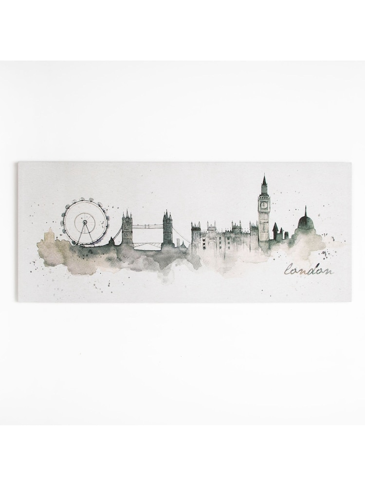 Art For The Home Natural London Watercolour Wall Art - Image 2 of 2