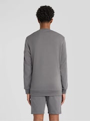 Серый - Lyle & Scott Жаккардовый джемпер с круглым вырезом - Изображение 2 6