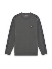 Серый - Lyle & Scott Жаккардовый джемпер с круглым вырезом - Изображение 5 6