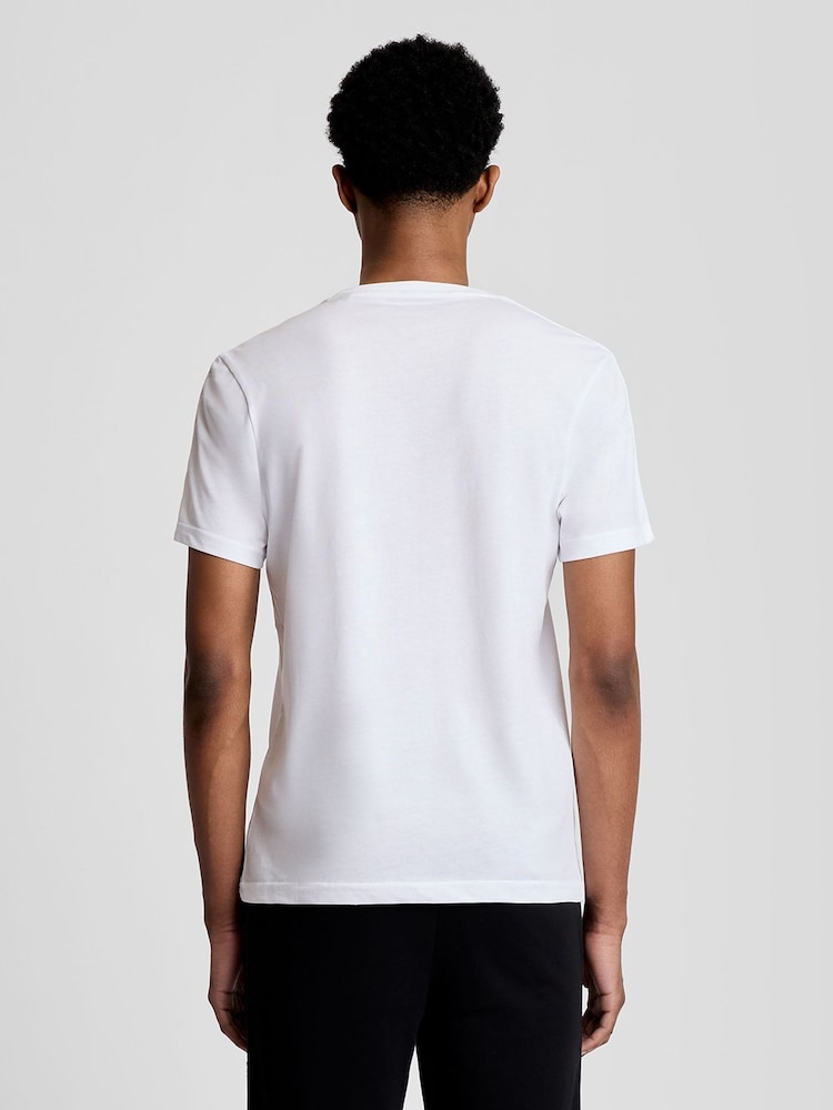 화이트 - Lyle & Scott 자카드 테이프 티셔츠 - 6의 이미지 2