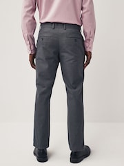 Charcoal Grey Slim Smart Textured Chino Trousers - Image 3 of 11