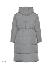 Grå - Yours Curve Longline Puffer kappa - Bild 6 av 6