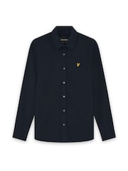 Lyle & Scott Blue Micro Windowpane Check Shirt - Image 5 of 6