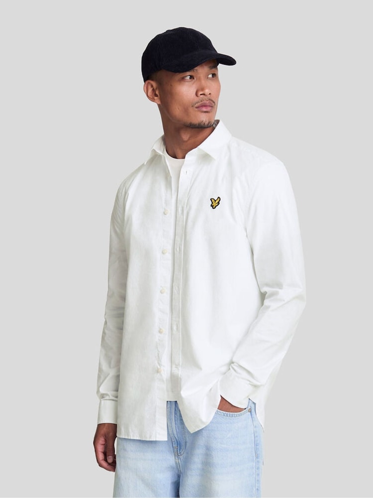 Lyle & Scott White Long Sleeve Poplin Shirt - Image 1 of 5