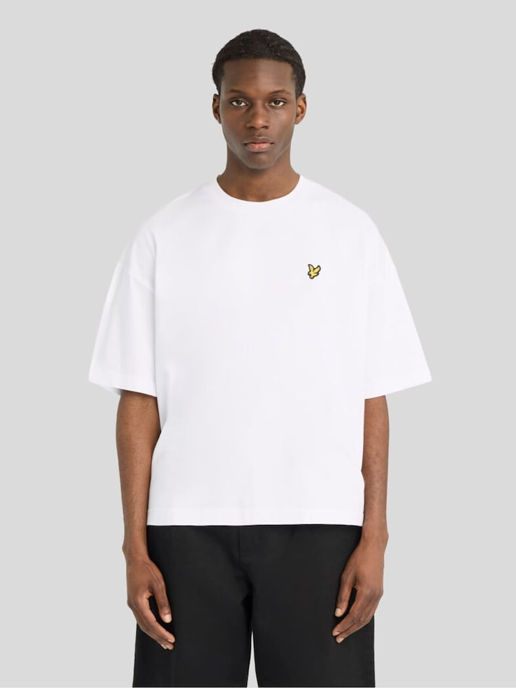 Ağ - Lyle & Scott Boxy Fit T-Shirt - 6şəkildən 1 şəkil