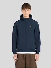 Lyle & Scott Blue Sports Mesh Back Softshell Hoodie - Image 1 of 6