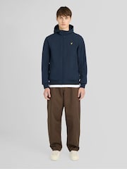 Lyle & Scott Blue Sports Mesh Back Softshell Hoodie - Image 2 of 6
