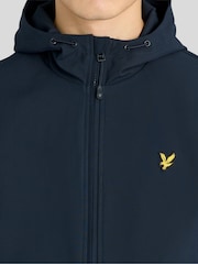 Lyle & Scott Blue Sports Mesh Back Softshell Hoodie - Image 3 of 6