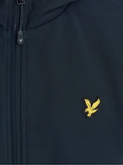Lyle & Scott Blue Sports Mesh Back Softshell Hoodie - Image 6 of 6