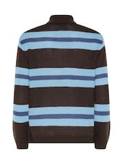 PixieGirl Petite Brown Stripe Polo Jumper - Image 6 of 6