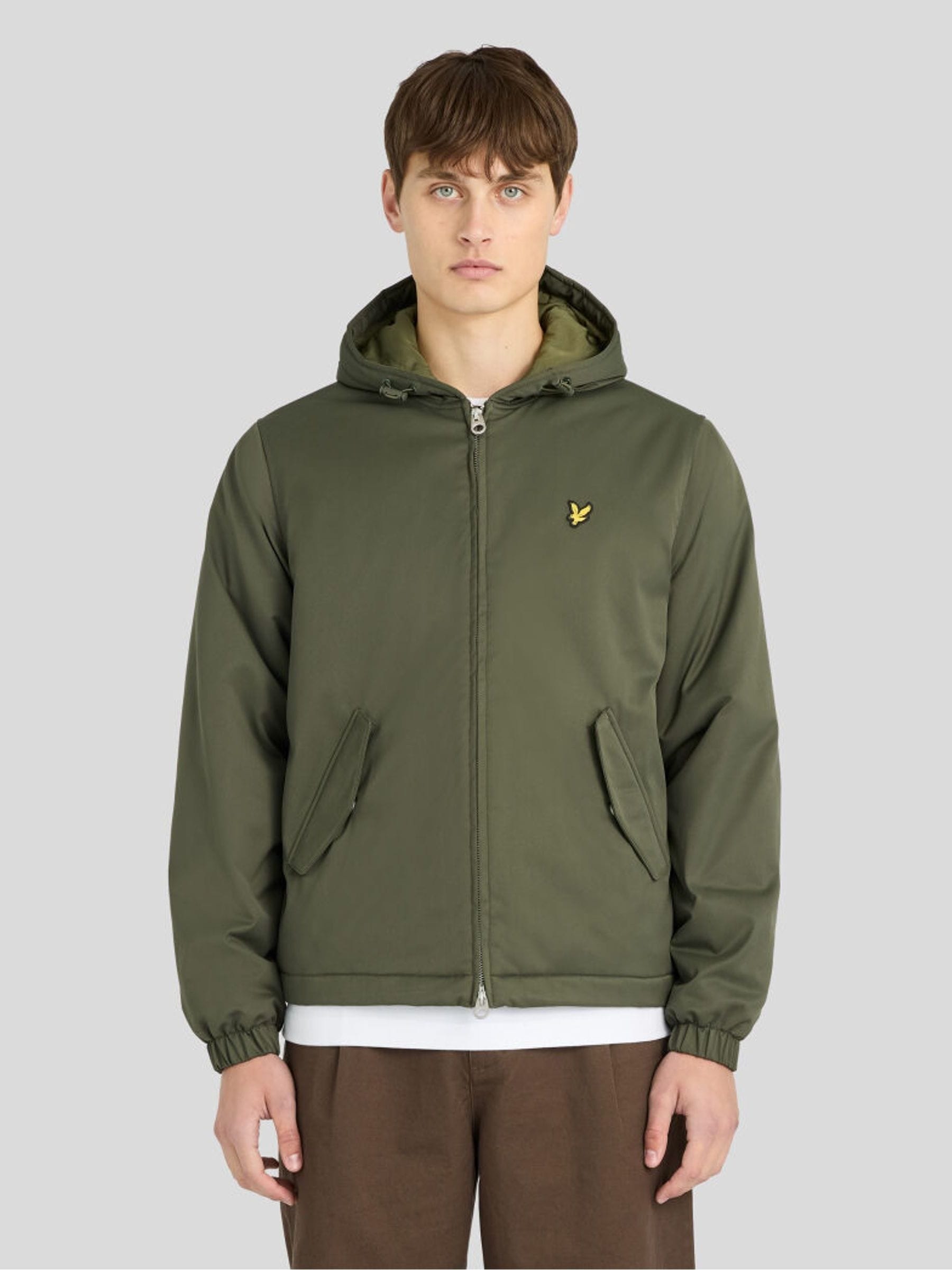 Lyle & Scott Jacket Hooded Olive Green Dark Green size XXL - Image 5