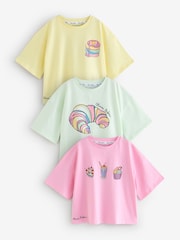 Olivia Rubin Boxy Fit Pastry Graphic T-Shirts 3 Pack - Image 1 of 7