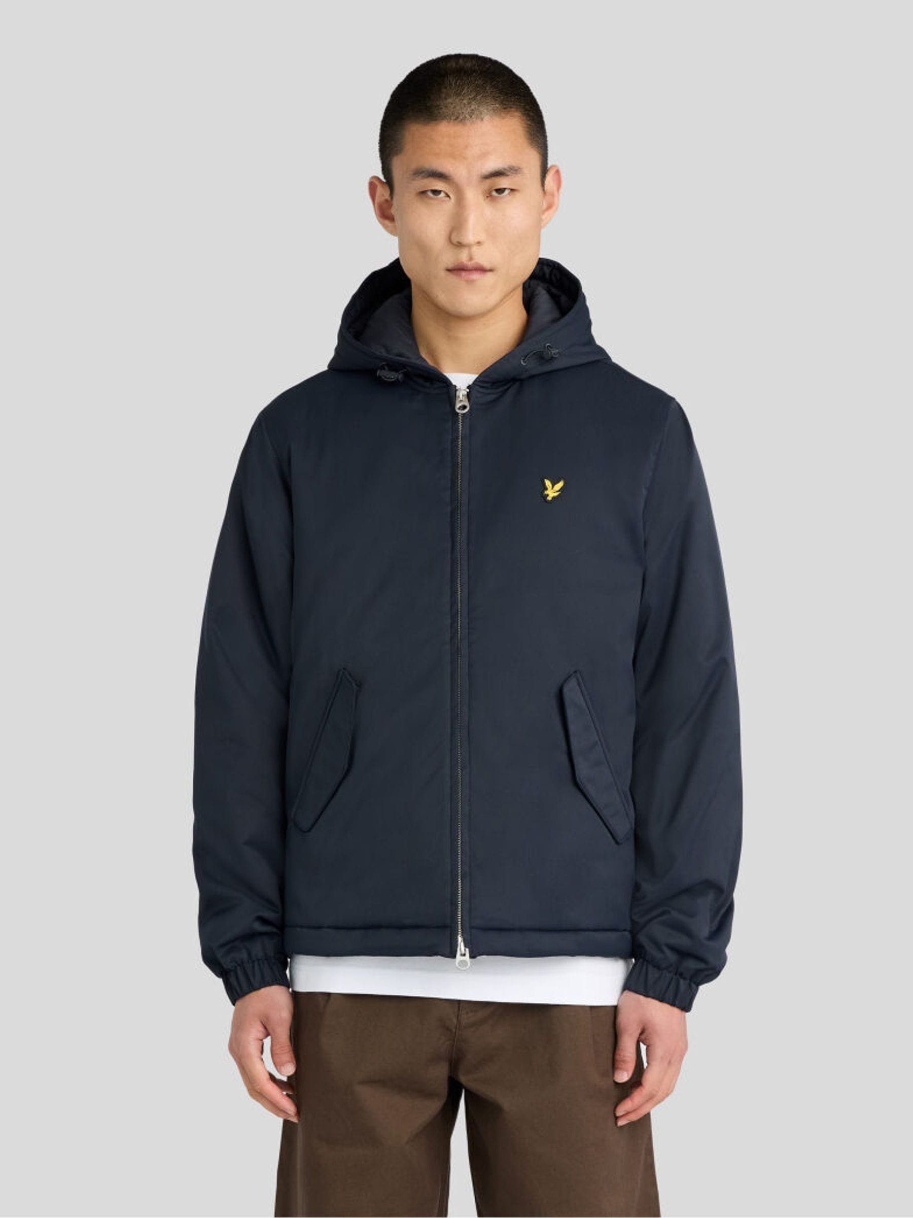 Lyle and Scott Men's Padded Water Resistant Jacket in Navy, XXL Polyester Zip-Through Coat - Image 6