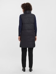 VERO MODA Black Padded Longline Gilet - Image 2 of 5