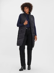 VERO MODA Black Padded Longline Gilet - Image 3 of 5