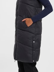 VERO MODA Black Padded Longline Gilet - Image 4 of 5