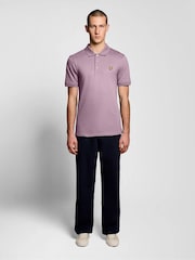 Roz - Tricou polo simplu Lyle & Scott - Imaginea 3 din 5