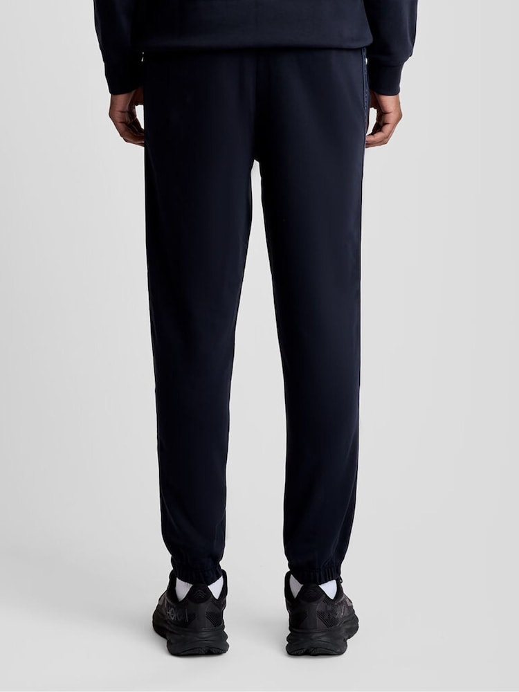 Lyle & Scott Blue Jacquard Tape Joggers - Image 2 of 6 Lyle & Scott Blue Jacquard Tape Joggers - Image 2 of 6