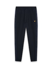 Lyle & Scott Blue Jacquard Tape Joggers - Image 5 of 6