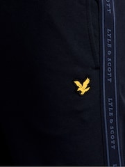 Lyle & Scott Blue Jacquard Tape Joggers - Image 6 of 6
