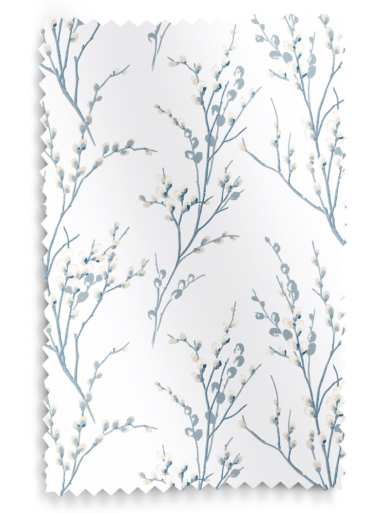 Laura Ashley Blue Pussy Willow Made to Measure Curtains - Image 9 of 9
