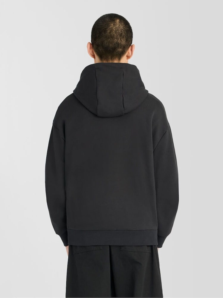 Lyle & Scott Black Heavyweight Loopback Full Zip Hoodie - Image 2 of 6 Lyle & Scott Black Heavyweight Loopback Full Zip Hoodie - Image 2 of 6