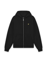 Lyle & Scott Black Heavyweight Loopback Full Zip Hoodie - Image 5 of 6