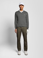 Lyle & Scott Grey Golf V-Neck Pullover Jumper - Image 4 of 6
