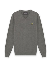 Lyle & Scott Grey Golf V-Neck Pullover Jumper - Image 5 of 6