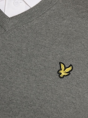 Lyle & Scott Grey Golf V-Neck Pullover Jumper - Image 6 of 6