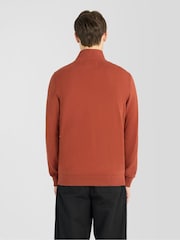 Lyle & Scott Brown Superfine Quarter Zip Sweatshirt - Image 2 of 6
