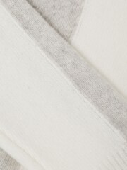 Reiss Grey/White Dulcie 4-9 yrs Funnel Neck Striped Jumper - Image 4 of 4
