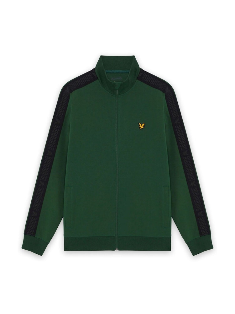 Lyle & Scott Green Padel Taped Track Jacket - Image 5 of 5 Lyle & Scott Green Padel Taped Track Jacket - Image 5 of 5
