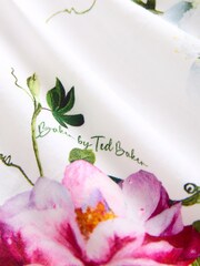 Baker by Ted Baker Floral Bow Woven 100% Cotton White Dress - Image 8 of 11
