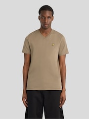 그린 - Lyle & Scott 브이넥 티셔츠 - 5의 이미지 1