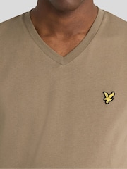 그린 - Lyle & Scott 브이넥 티셔츠 - 5의 이미지 3