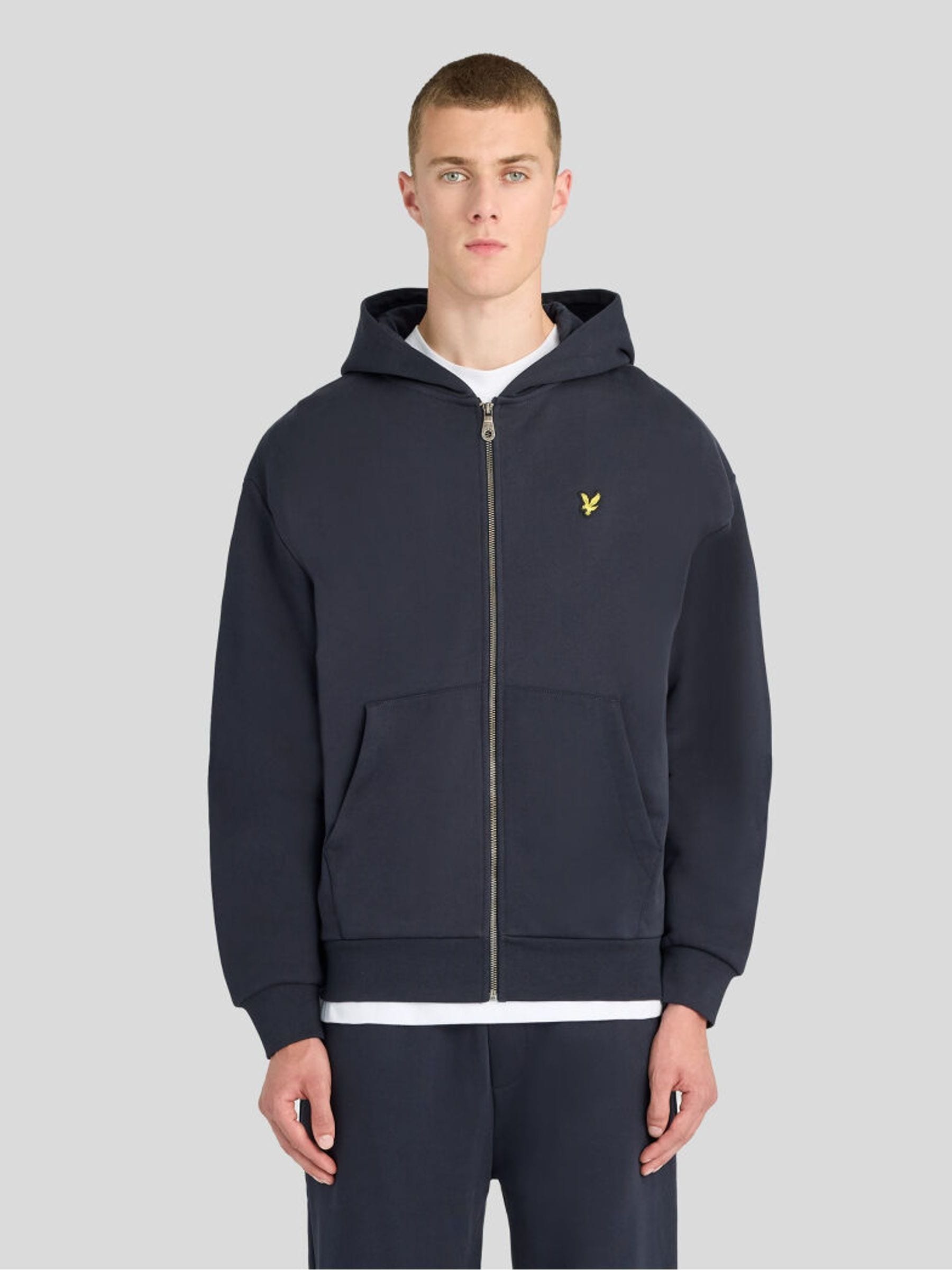 Lyle And Scott Men's Heavyweight Loopback Zip Hoodie - Size 44 - Image 3