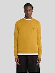Желтый - Lyle & Scott Хлопок Меринос круглый вырез джемпер - Изображение 1 6